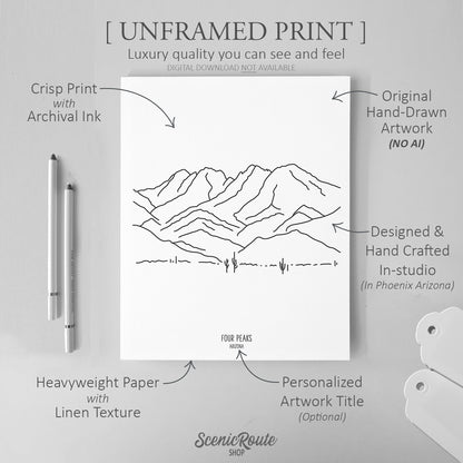 Arizona Four Peaks Art Print