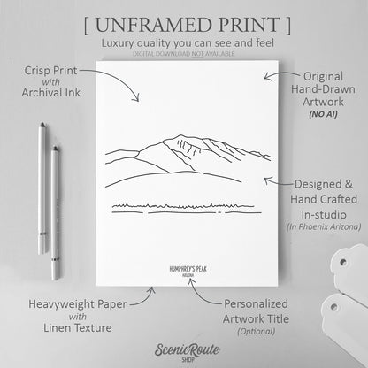 Arizona Humphreys Peak Art Print