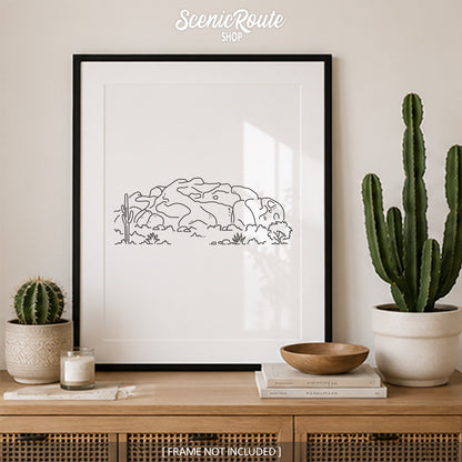 Arizona Papago Park Mountains Art Print