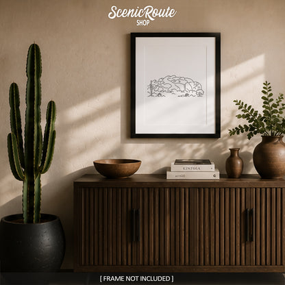 Arizona Papago Park Mountains Art Print