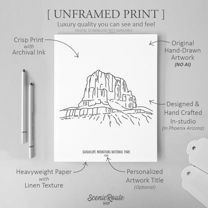 Guadalupe Mountains National Park, Texas Art Print