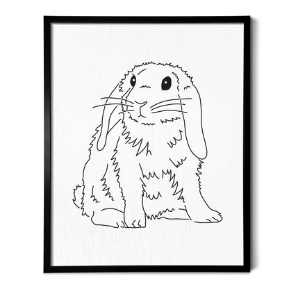 Mini Lop Rabbit Art Print
