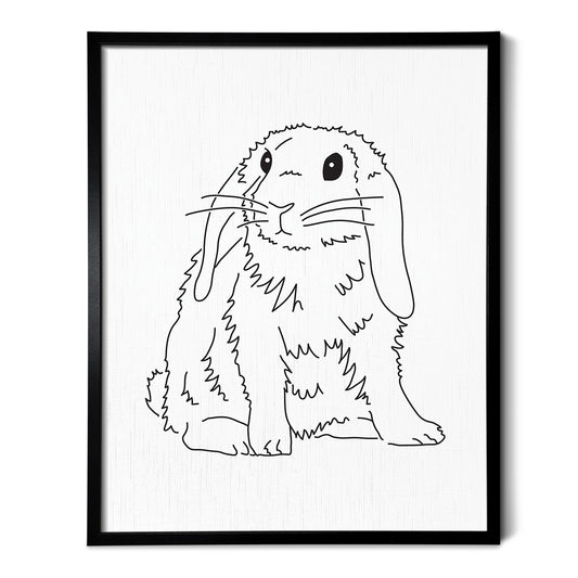Mini Lop Rabbit Art Print