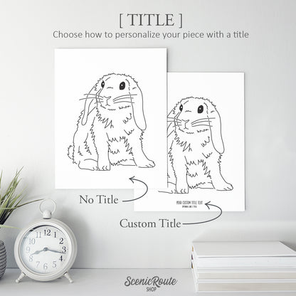 Mini Lop Rabbit Art Print