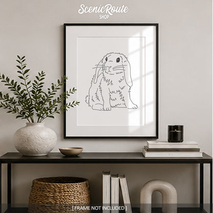 Mini Lop Rabbit Art Print
