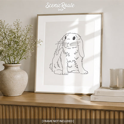 Mini Lop Rabbit Art Print
