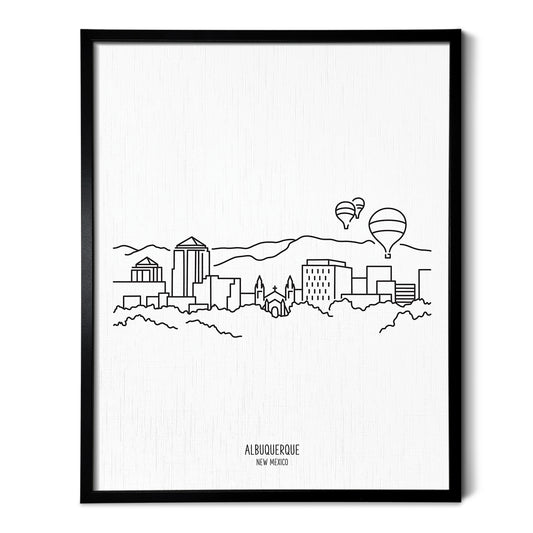 Albuquerque New Mexico Skyline Art Print