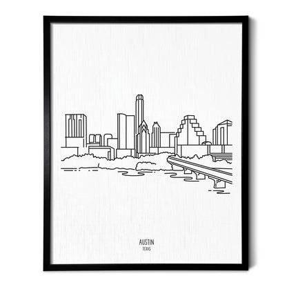 Austin Texas Skyline Art Print