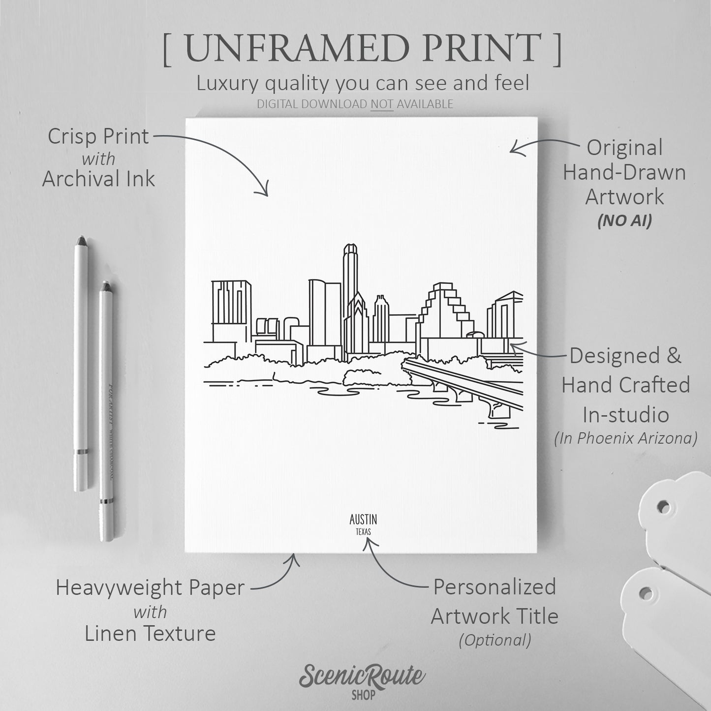 Austin Texas Skyline Art Print
