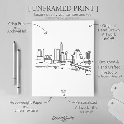 Austin Texas Skyline Art Print