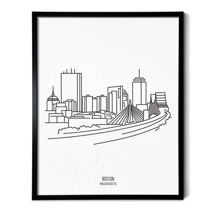 Boston Massachusetts Skyline Art Print