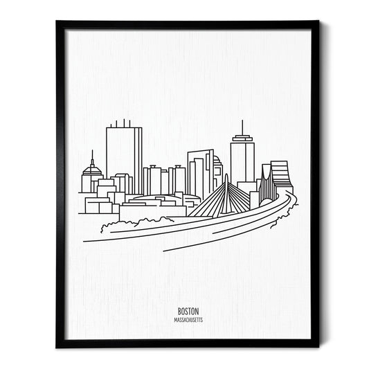 Boston Massachusetts Skyline Art Print