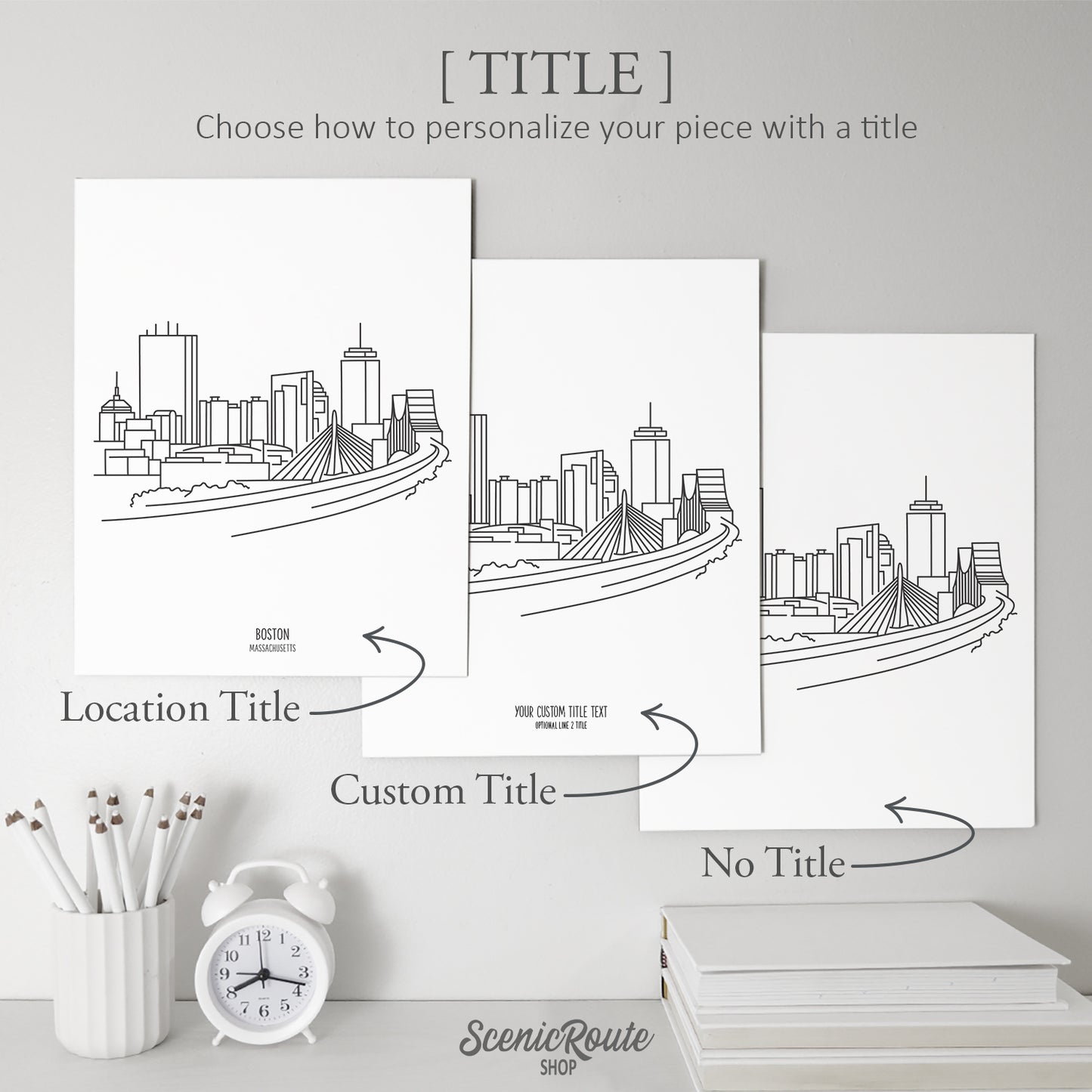 Boston Massachusetts Skyline Art Print