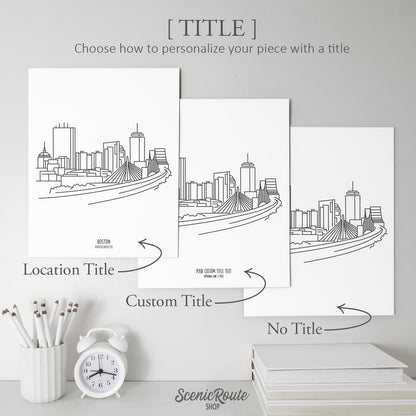 Boston Massachusetts Skyline Art Print
