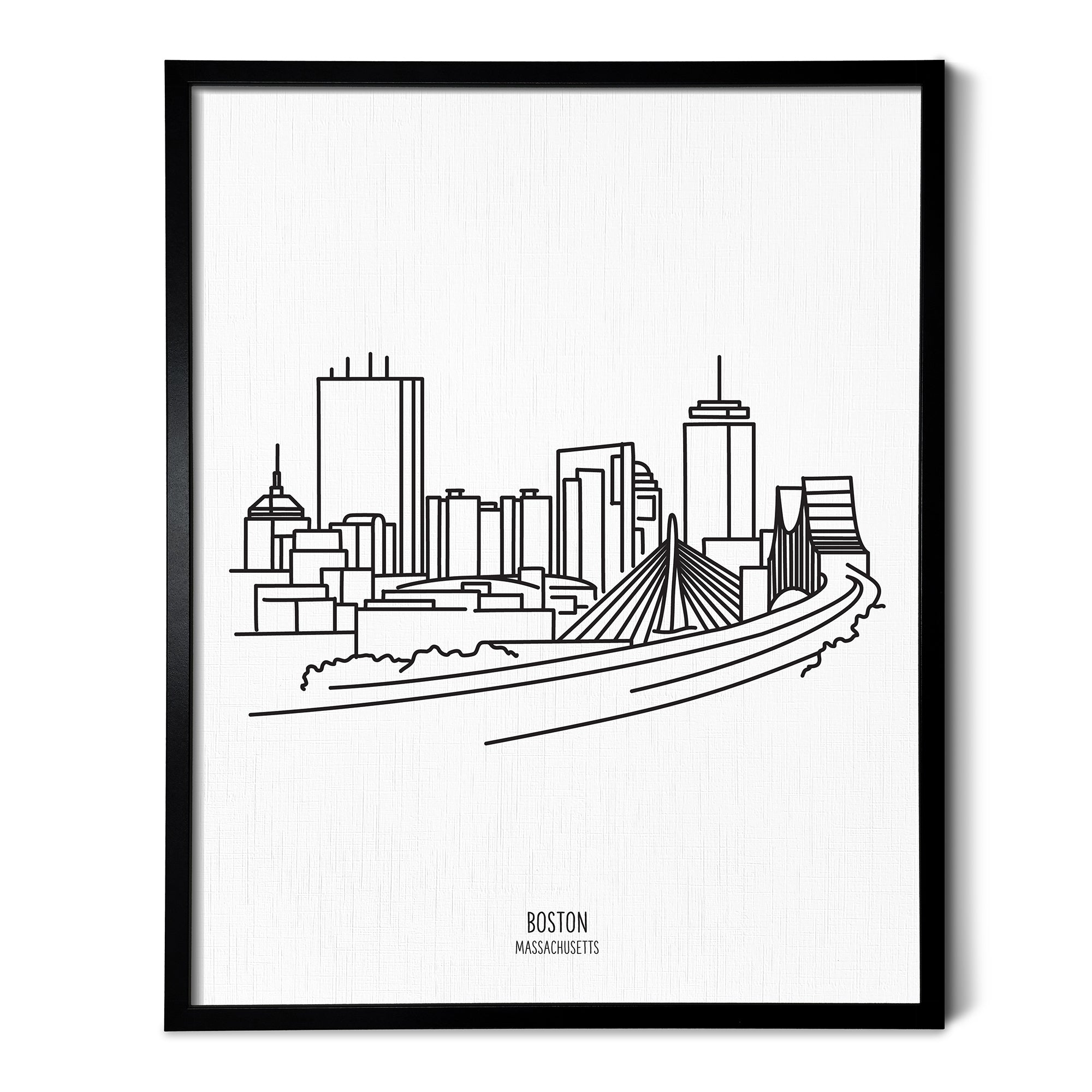 Boston Massachusetts Skyline Art Print Scenic Route Shop boston-massachusetts-skyline-art-print-scenic-route-shop