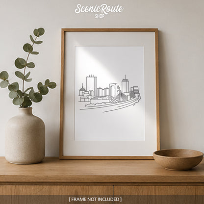 Boston Massachusetts Skyline Art Print