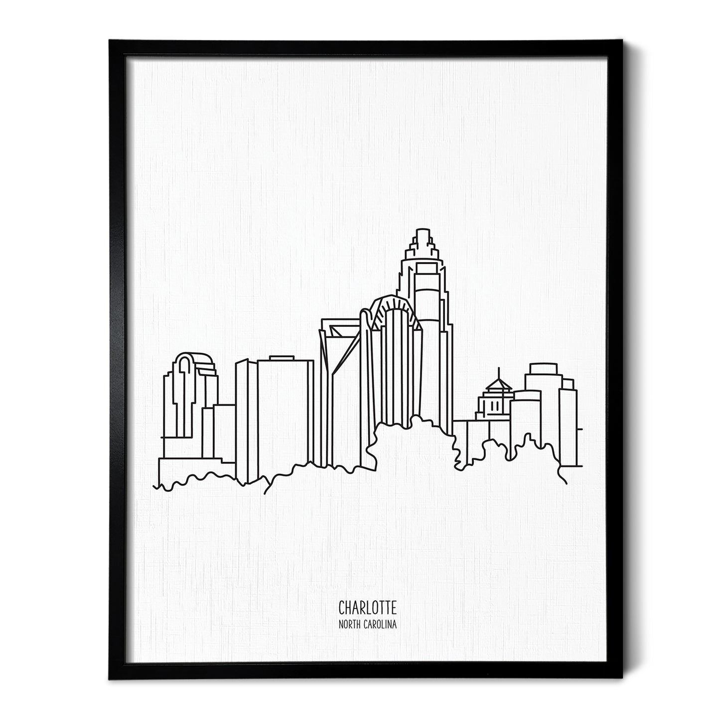 Charlotte North Carolina Skyline Art Print