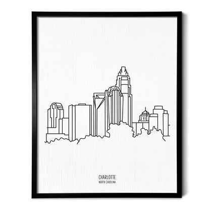 Charlotte North Carolina Skyline Art Print