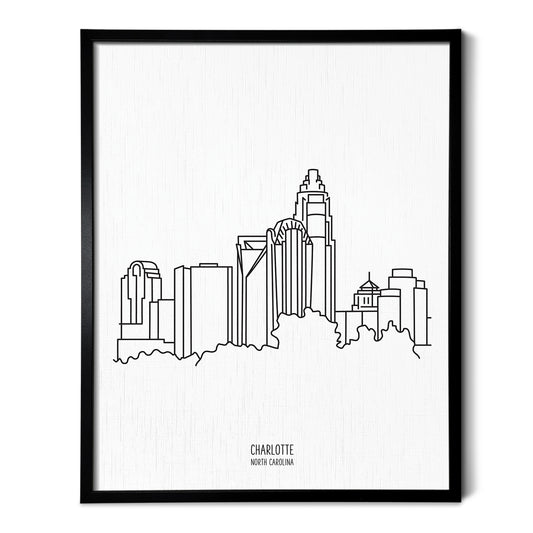 Charlotte North Carolina Skyline Art Print