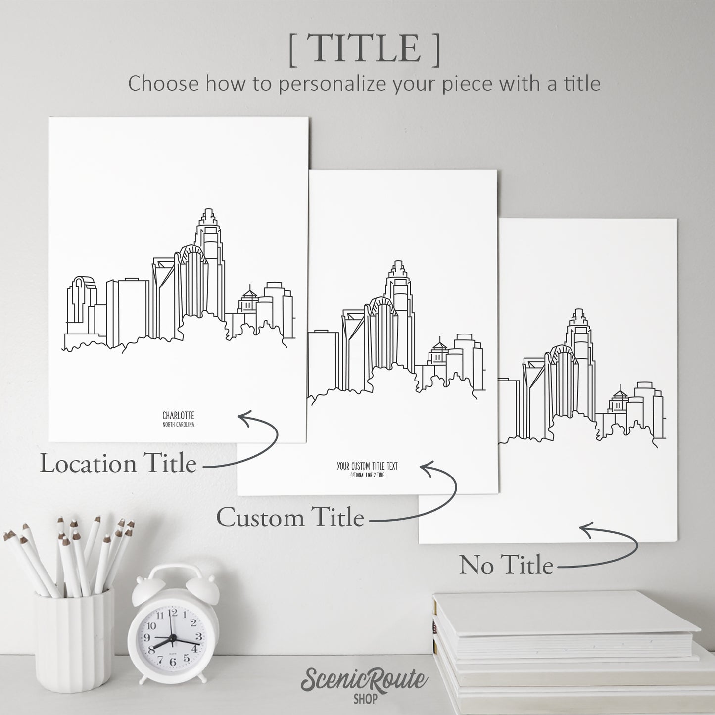 Charlotte North Carolina Skyline Art Print