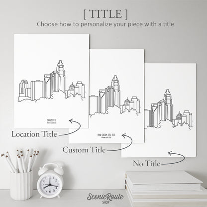 Charlotte North Carolina Skyline Art Print