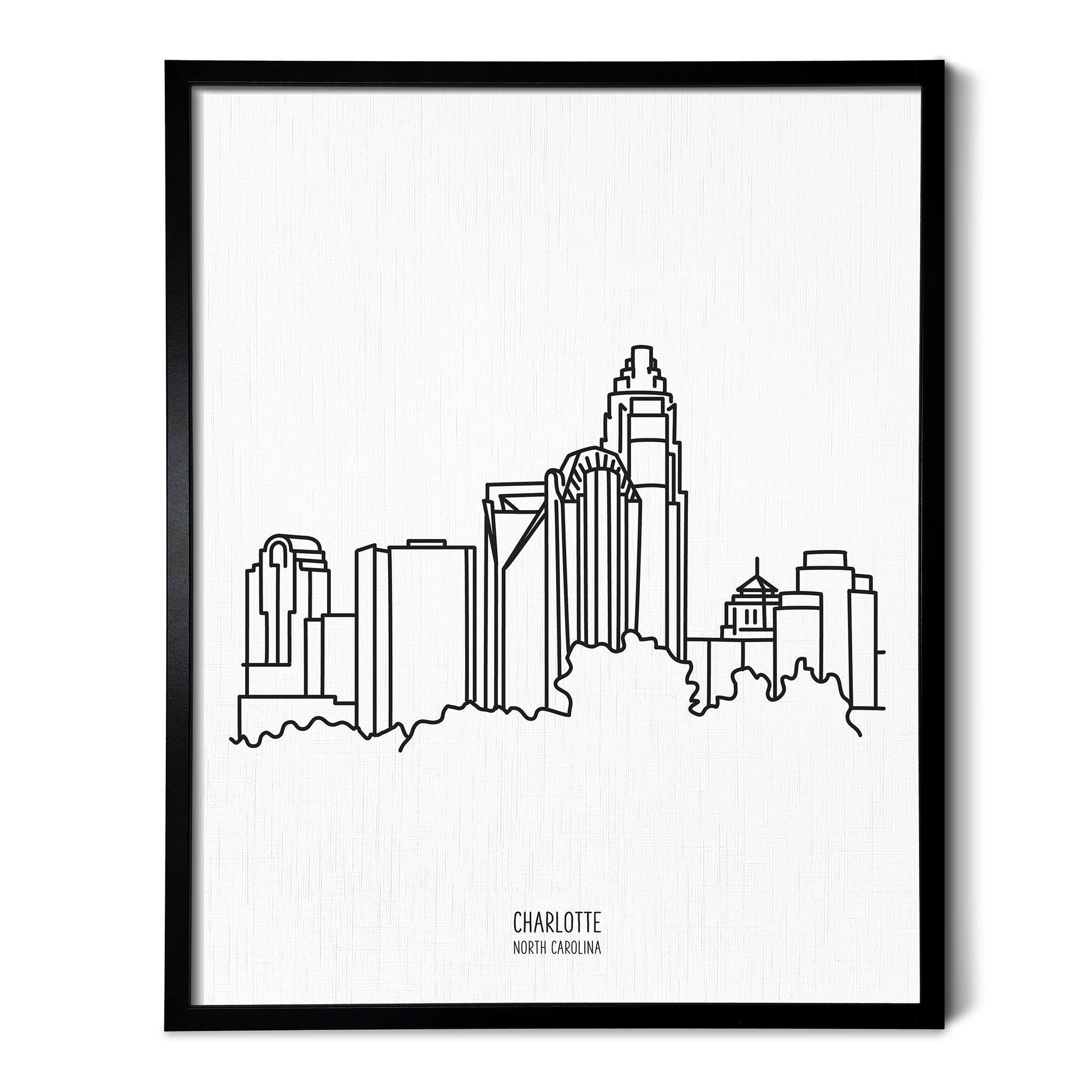 Charlotte North Carolina Skyline Art Print Scenic Route Shop charlotte-north-carolina-skyline-art-print-scenic-route-shop