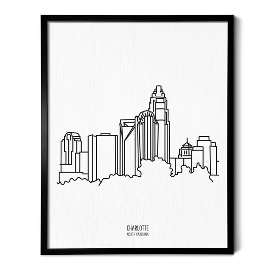 Charlotte North Carolina Skyline Art Print