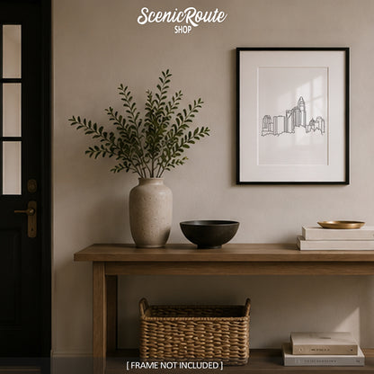 Charlotte North Carolina Skyline Art Print