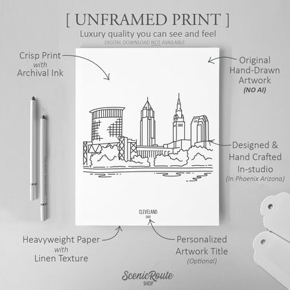 Cleveland Ohio Skyline Art Print
