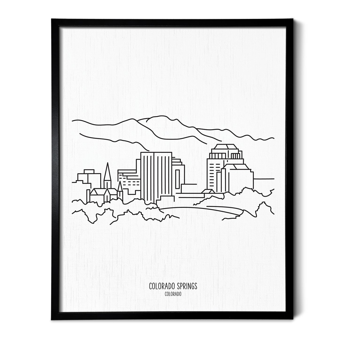 Colorado Springs Colorado Skyline Art Print
