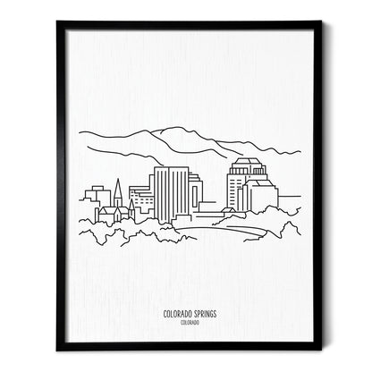 Colorado Springs Colorado Skyline Art Print