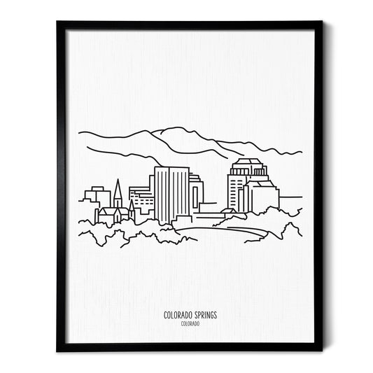 Colorado Springs Colorado Skyline Art Print