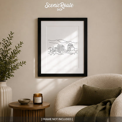 Colorado Springs Colorado Skyline Art Print