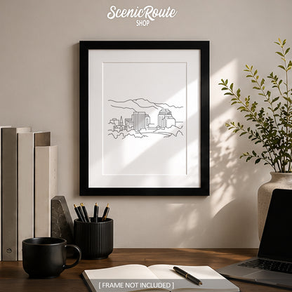 Colorado Springs Colorado Skyline Art Print