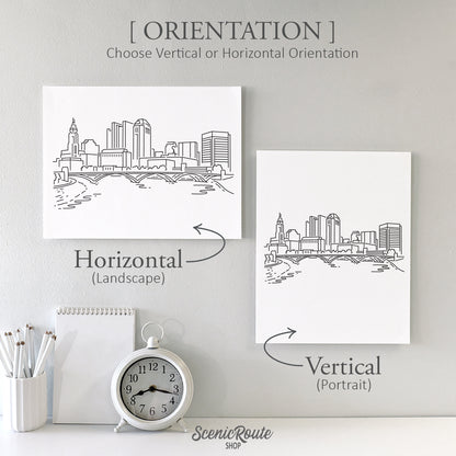 Columbus Ohio Skyline Art Print