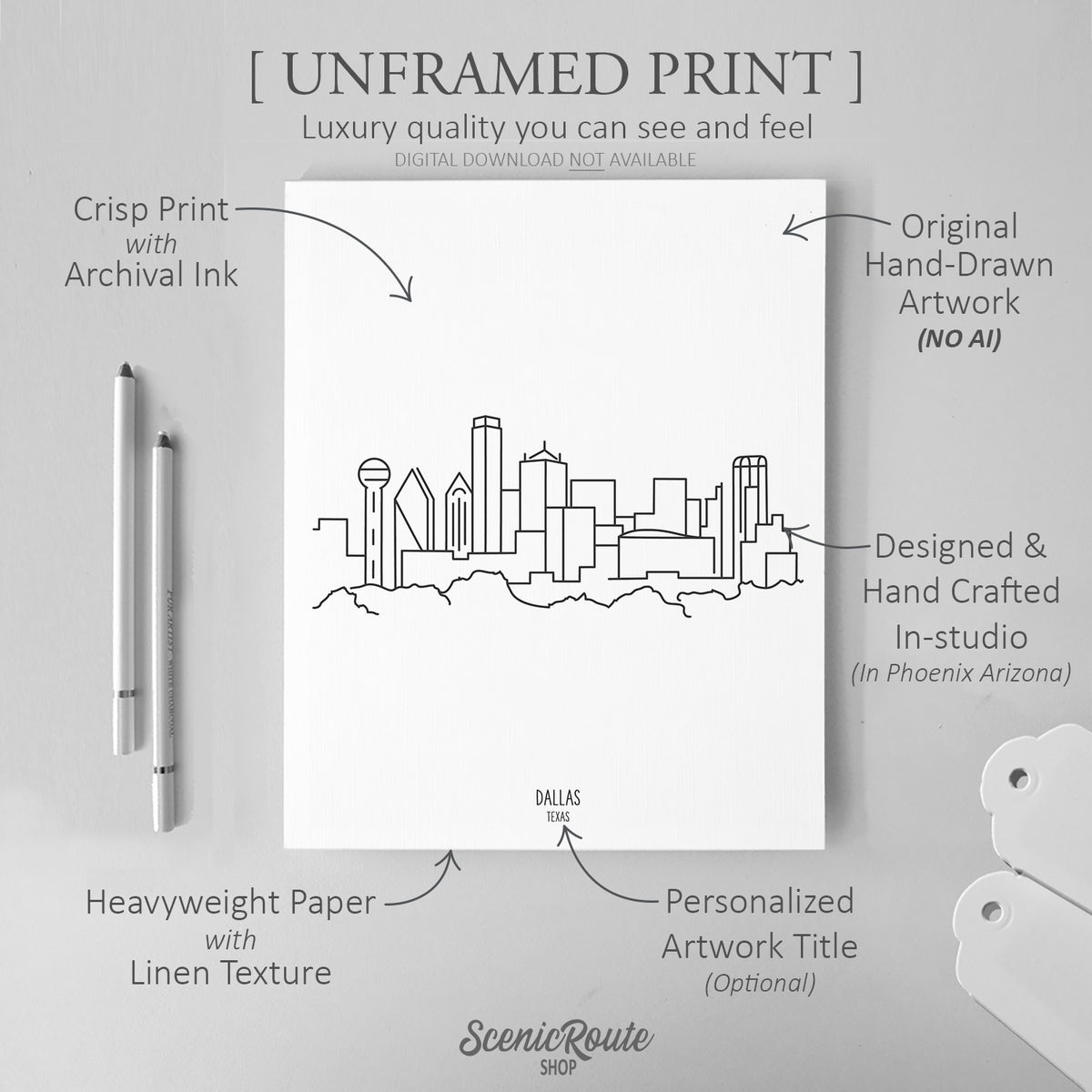 Dallas Texas Skyline Art Print