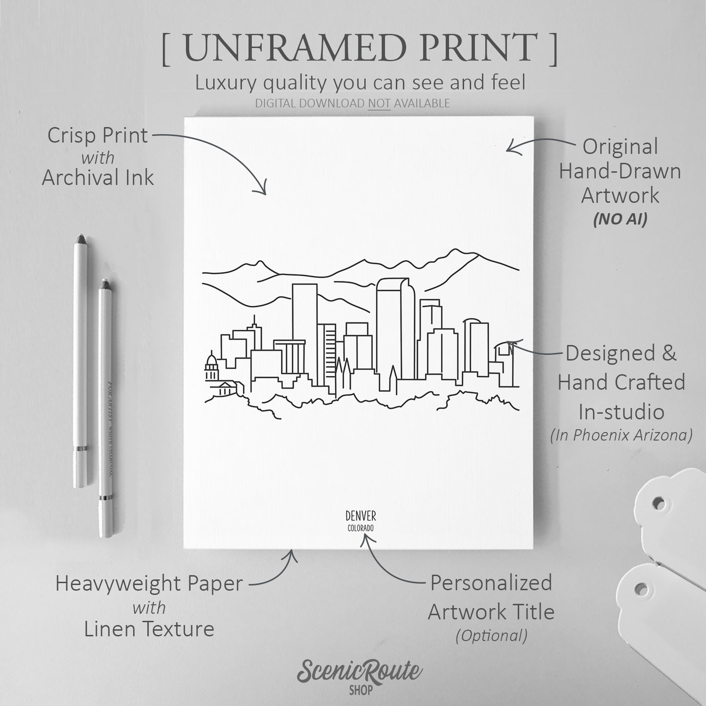 Denver Colorado Skyline Art Print