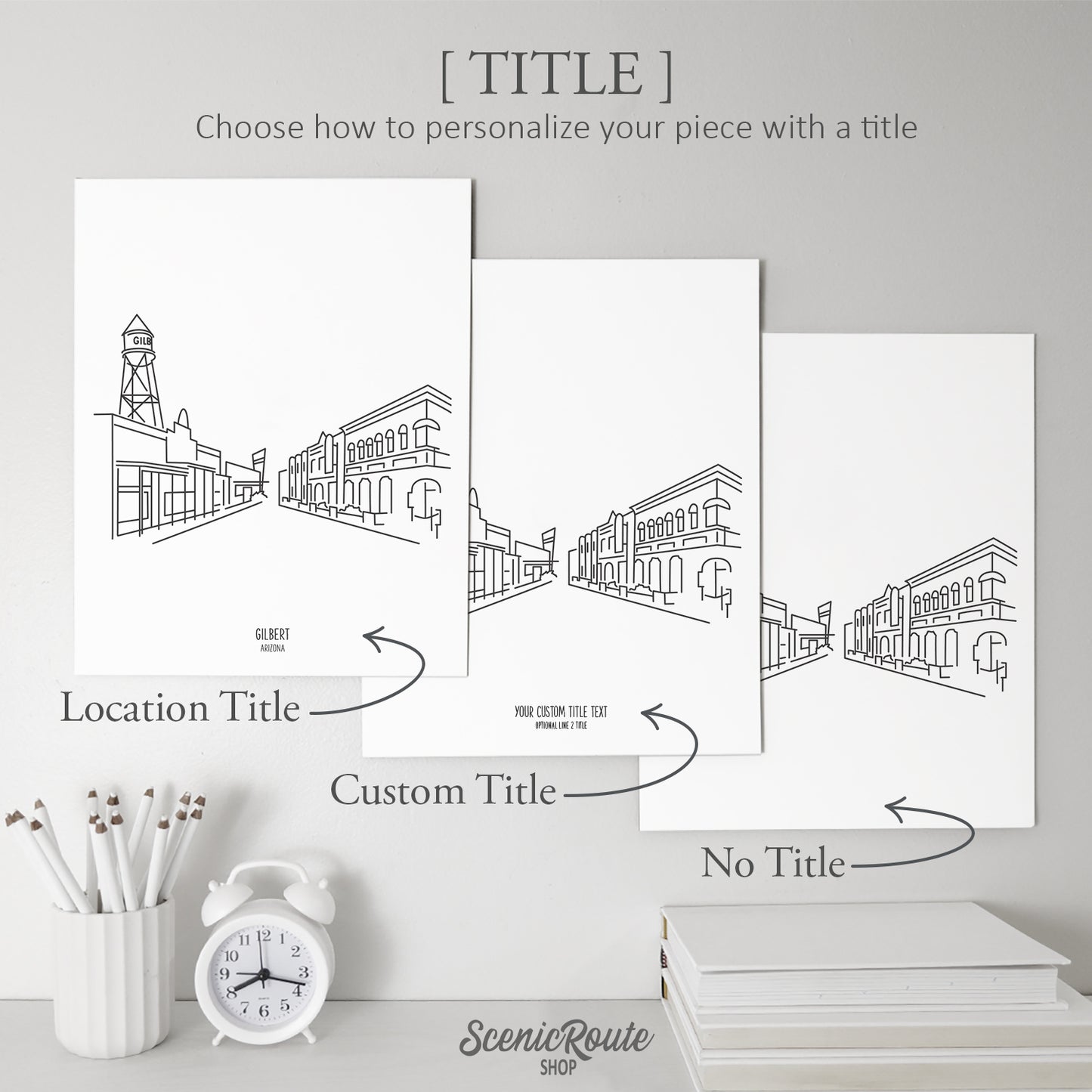 Gilbert Arizona Skyline Art Print