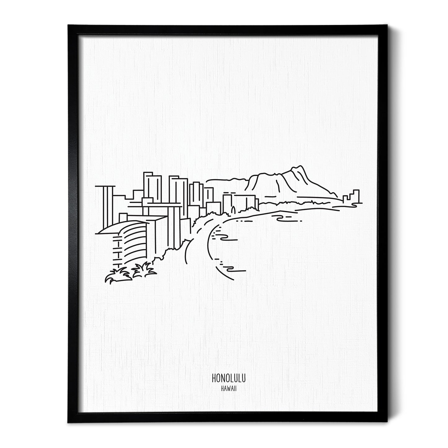 Honolulu Hawaii Skyline Art Print