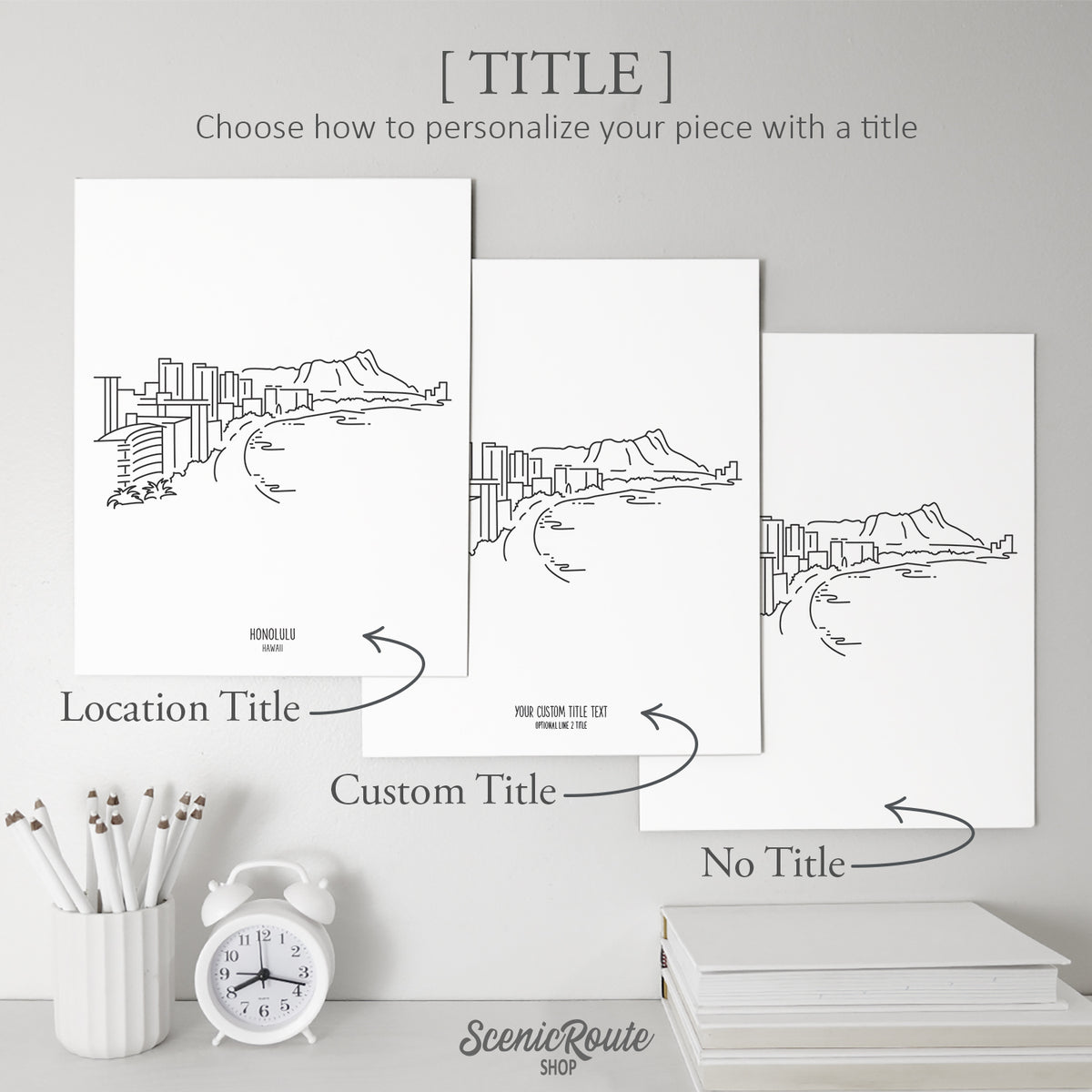 Honolulu Hawaii Skyline Art Print