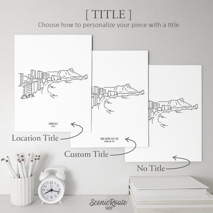 Honolulu Hawaii Skyline Art Print