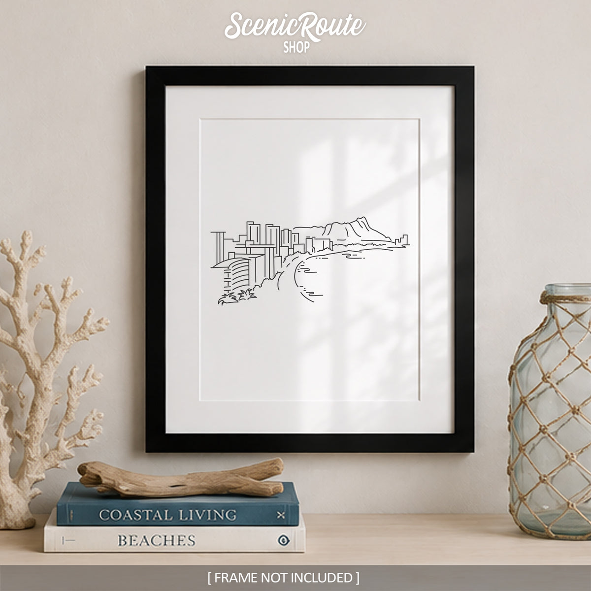 Honolulu Hawaii Skyline Art Print