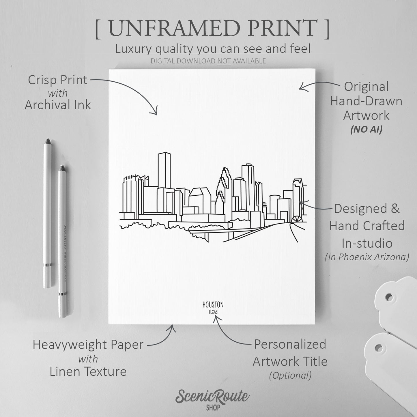 Houston Texas Skyline Art Print