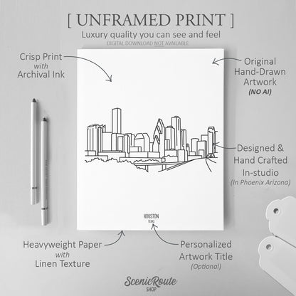 Houston Texas Skyline Art Print