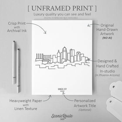 Kansas City Missouri Skyline Art Print