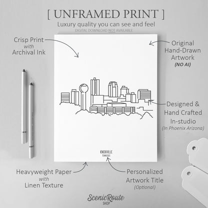 Knoxville Tennessee Skyline Art Print