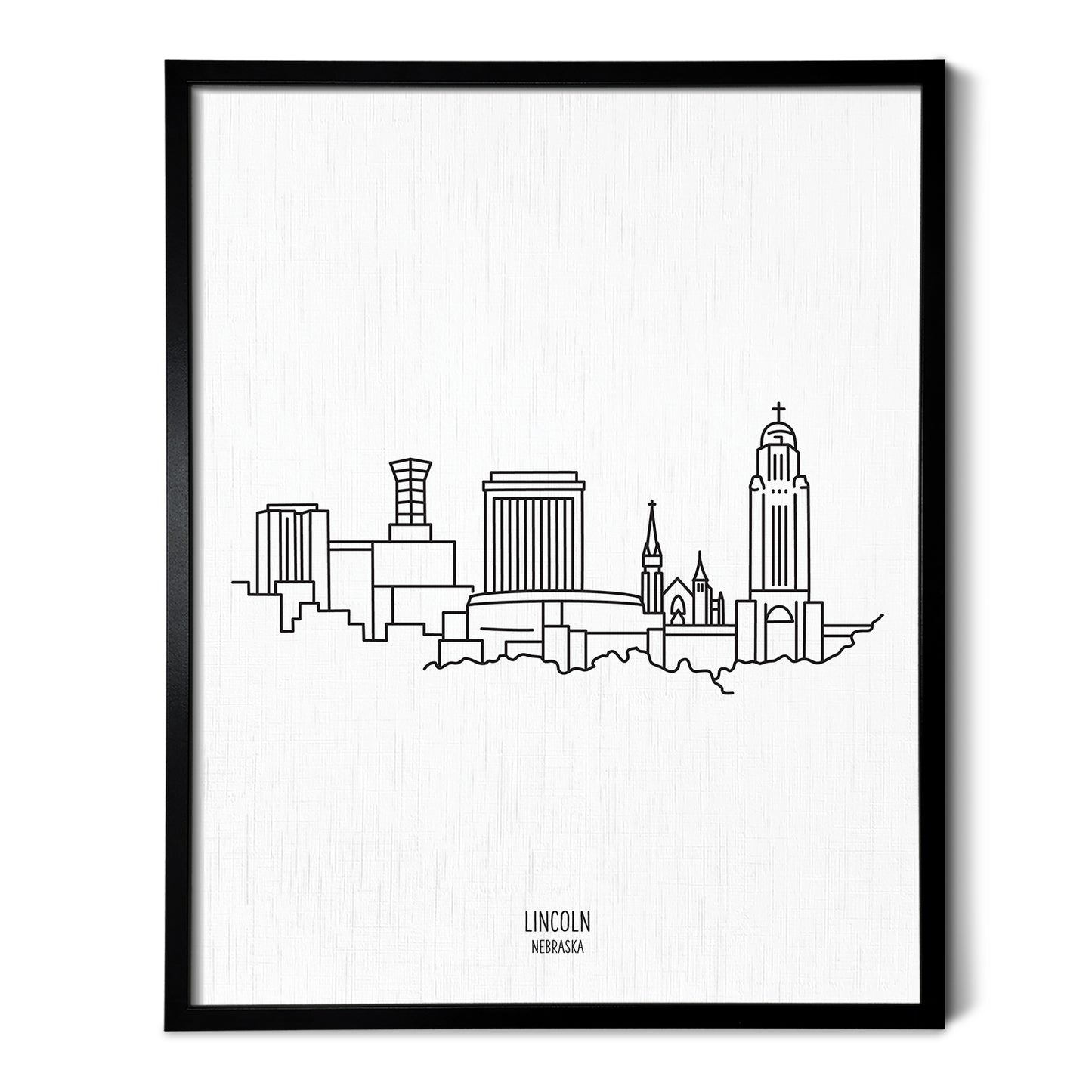 Lincoln Nebraska Skyline Art Print