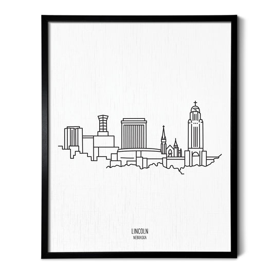 Lincoln Nebraska Skyline Art Print
