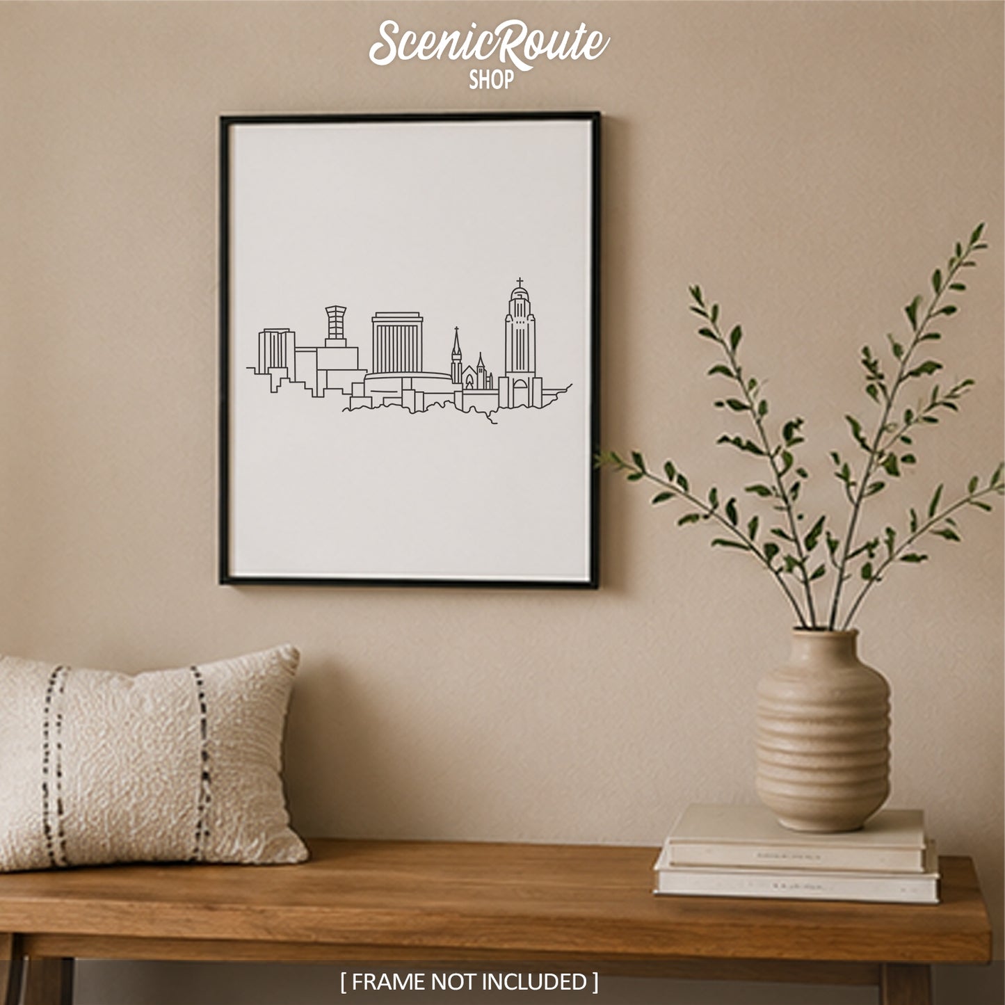 Lincoln Nebraska Skyline Art Print