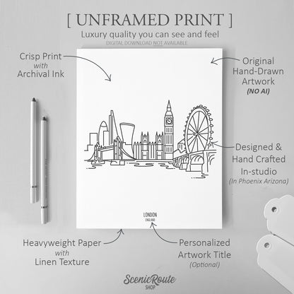 London England Skyline Art Print